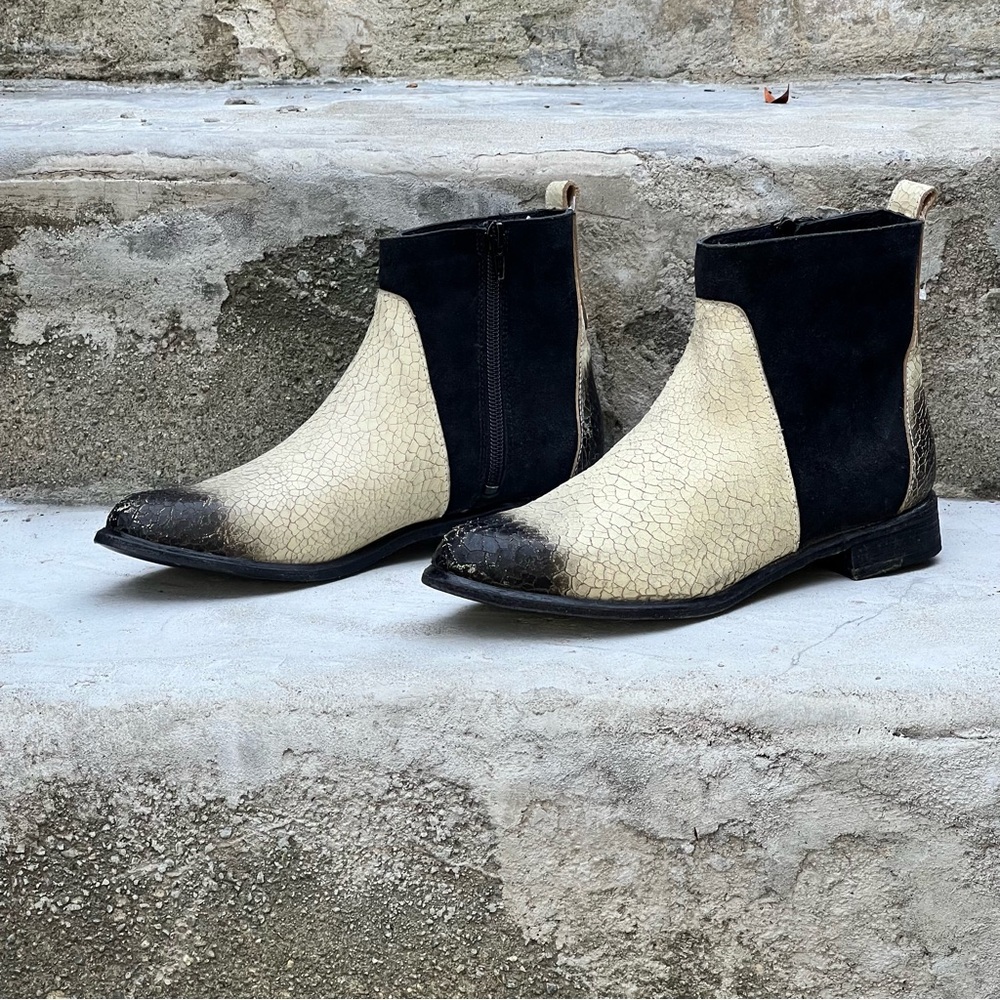 Black and White Ankle Boots- Free People and Faryl Robbin